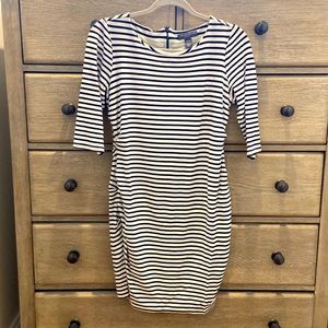A Pea in the Pod striped maternity dress